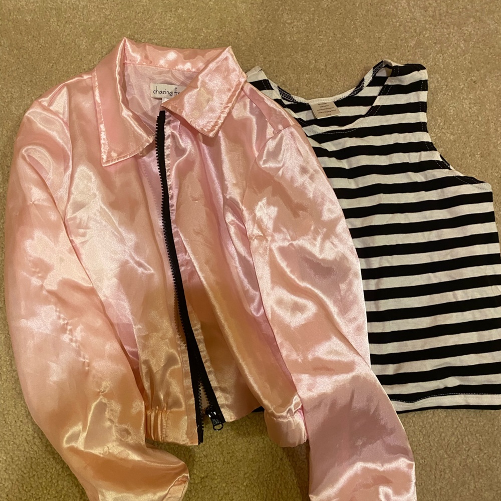 Pink lady jacket and shirt costume